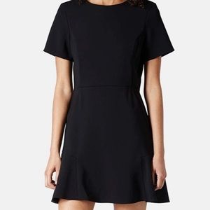 Topshop Flared Crepe Dress